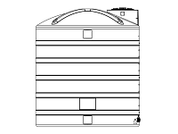 Snyder Vertical Chemical Storage Tank - 3000 Gallon