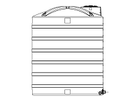 Snyder Vertical Chemical Storage Tank - 4100 Gallon
