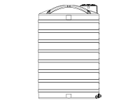 Snyder Vertical Chemical Storage Tank - 5000 Gallon