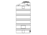 Snyder Vertical Chemical Storage Tank - 750 Gallon