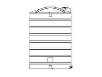 Snyder Vertical Water Storage Tank (Natural White) - 8000 Gallon