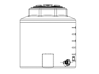 Snyder Vertical Chemical Storage Tank - 200 Gallon