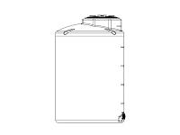 Snyder Vertical Water Storage Tank (Natural White) - 500 Gallon