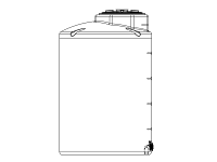 Snyder Vertical Chemical Storage Tank - 500 Gallon