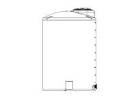 Snyder Vertical Water Storage Tank (Natural White) - 1000 Gallon