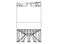 Snyder Cone Bottom Tank (1.9 HDLPE) - 2500 Gallon