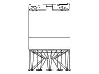 Snyder Cone Bottom Tank (1.9 HDLPE) - 2500 Gallon