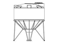 Snyder Cone Bottom Tank (1.9 HDLPE) - 500 Gallon