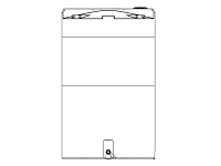 Snyder Vertical Chemical Storage Tank - 8900 Gallon