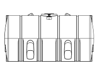 Snyder Horizontal Leg Tank (1.5 HDLPE) - 3000 Gallon