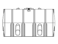 Snyder Horizontal Leg Tank (1.5 HDLPE) - 3000 Gallon