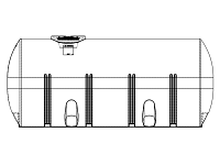 Snyder Horizontal Leg Tank (1.9 HDLPE) - 2000 Gallon