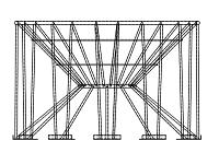 Snyder Cone Bottom Tank Stand (For 2600, 4100 Gallon) - 45 Degree