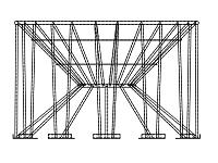 Snyder Cone Bottom Tank Stand (For 2600, 4100 Gallon) - 45 Degree