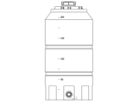 Snyder Vertical Chemical Storage Tank - 200 Gallon