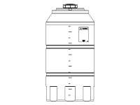 Snyder Vertical Chemical Tank (ASTM Certified) - HDLPE - 200 Gallons