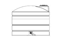 Snyder Vertical Water Storage Tank (Natural White) - 1500 Gallon