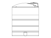 Snyder Vertical Chemical Tank (ASTM Certified) - HDLPE - 3650 Gallons