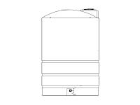 Snyder Vertical Water Storage Tank (Natural White) - 5000 Gallon