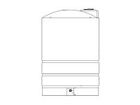 Snyder Vertical Water Storage Tank (Natural White) - 5000 Gallon