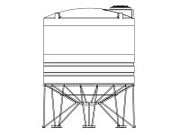Snyder Cone Bottom Tank (1.9 HDLPE) - 2500 Gallon