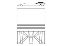 Snyder Cone Bottom Tank (1.9 HDLPE) - 3000 Gallon