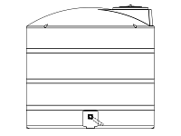 Snyder Vertical Chemical Storage Tank - 3000 Gallon