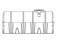 Snyder Horizontal Leg Tank (1.9 HDLPE) - 2600 Gallon