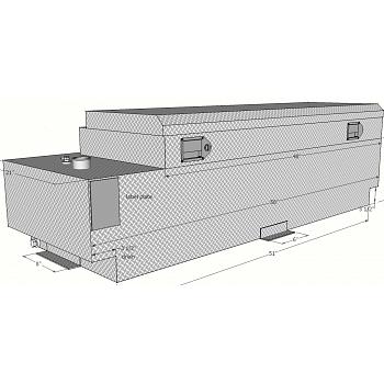 ATI 58 Gallon Diesel Auxiliary Tank & Toolbox Combo 1