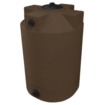 Bushman Vertical Water Storage Tank - 100 Gallon (Dark Brown) 1