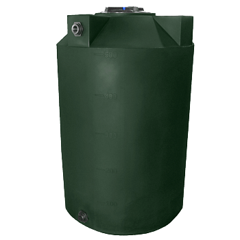 Bushman Vertical Water Storage Tank - 500 Gallon (Dark Green) 1