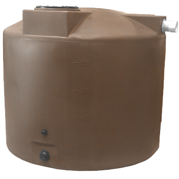 Bushman Rain Harvesting Storage Tank - 1000 Gallon (Dark Brown) 1