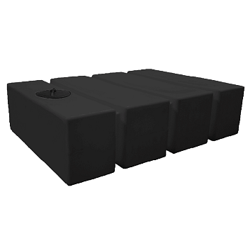 Bushman Rectangle Water Storage Tank - 500 Gallon (Black) 1