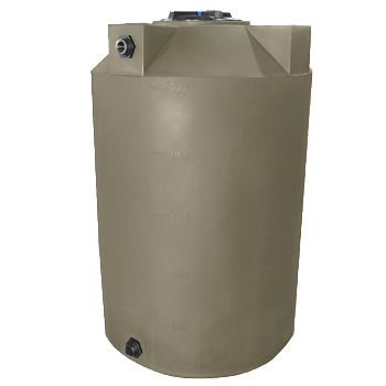 Bushman Vertical Water Storage Tank - 500 Gallon (Mocha Brown) 1