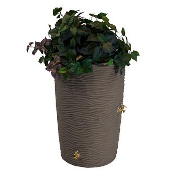 Bushman Impressions Palm Rain Barrel - 50 Gallon (Oak) 1