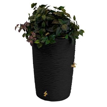 Bushman Impressions Palm Rain Barrel - 50 Gallon (Black) 1