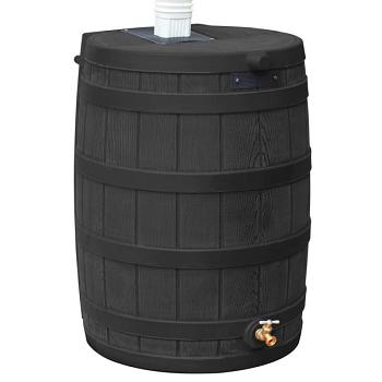 Bushman Rain Wizard Rain Barrel - 50 Gallon (Black) 1