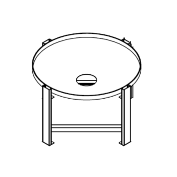 Chemtainer Cone Bottom Tank Stand (For 100 Gallon Tank) 1
