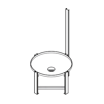 Chemtainer Cone Bottom Tank Stand With Mixer Mount (For 100 Gallon Tank) 1