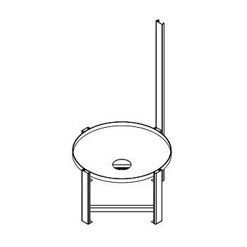 Chemtainer Cone Bottom Tank Stand With Mixer Mount (For 100 Gallon Tank) 1