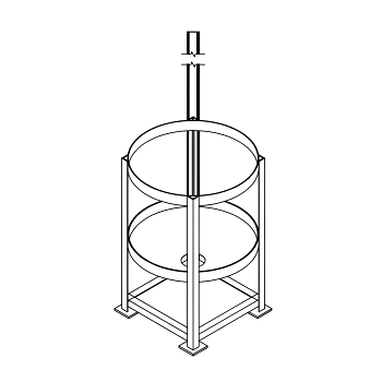 Chemtainer Cone Bottom Tank Stand With Mixer Mount (For 200 Gallon Tank) 1