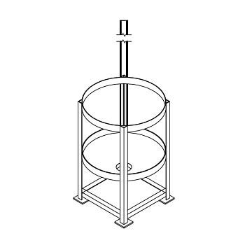 Chemtainer Cone Bottom Tank Stand With Mixer Mount (For 200 Gallon Tank) 1