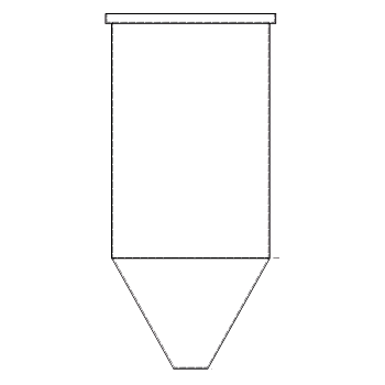 Chemtainer Open Top Cone Bottom Tank  - 195 Gallon 1