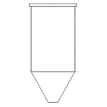 Chemtainer Open Top Cone Bottom Tank  - 195 Gallon 1