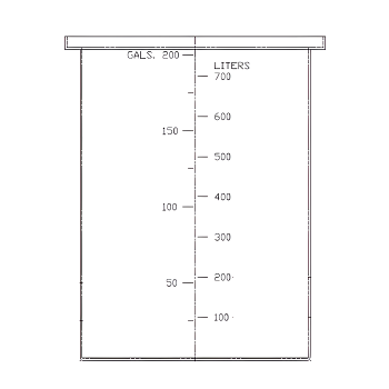 Chemtainer Open Top Tank - 36\" Diameter x 48\" High - 200 Gallon 1