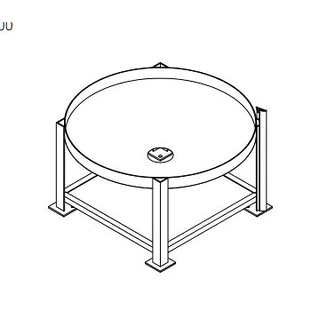 Chemtainer Cone Bottom Tank Stand (For 125 Gallon Tank) 1