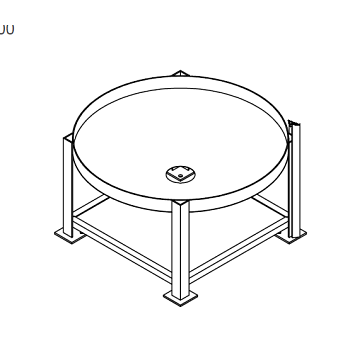 Chemtainer Cone Bottom Tank Stand (For 125 Gallon Tank) 1