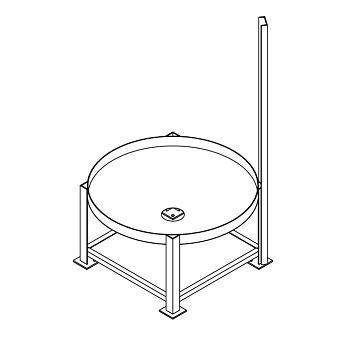 Chemtainer Cone Bottom Tank Stand With Mixer Mount (For 125 Gallon Tank) 1