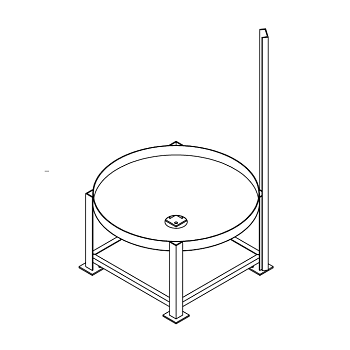 Chemtainer Cone Bottom Tank Stand With Mixer Mount (For 250 Gallon Tank) 1