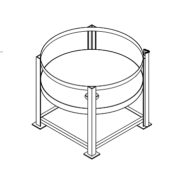 Chemtainer Cone Bottom Tank Stand (For 350 Gallon Tank) 1